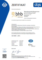 ISO Zertifikat